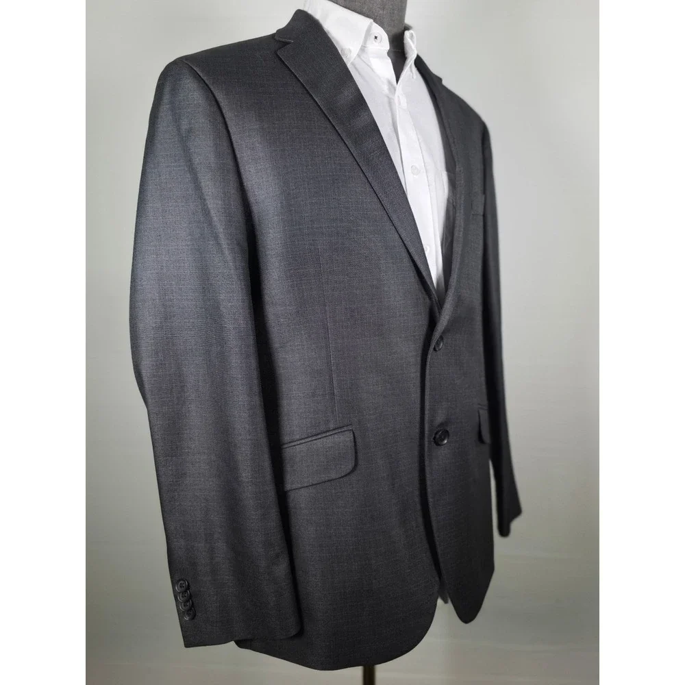 Kenneth Cole Reaction Men Sport Coat Black 42R Business Casual Polished NWT